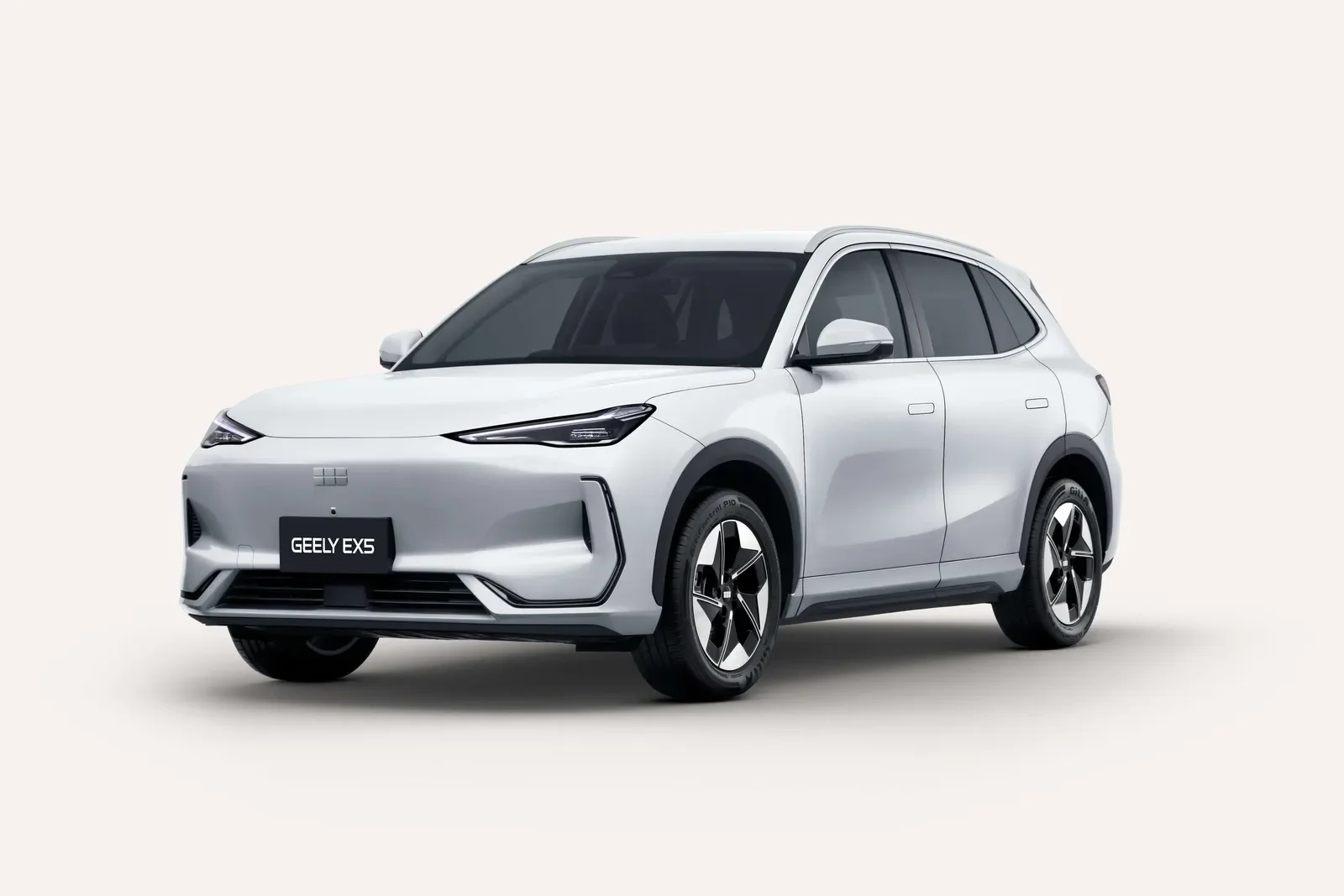 Geely EX5 mid-size electric SUV front three quarter exterior, current Australian model shown