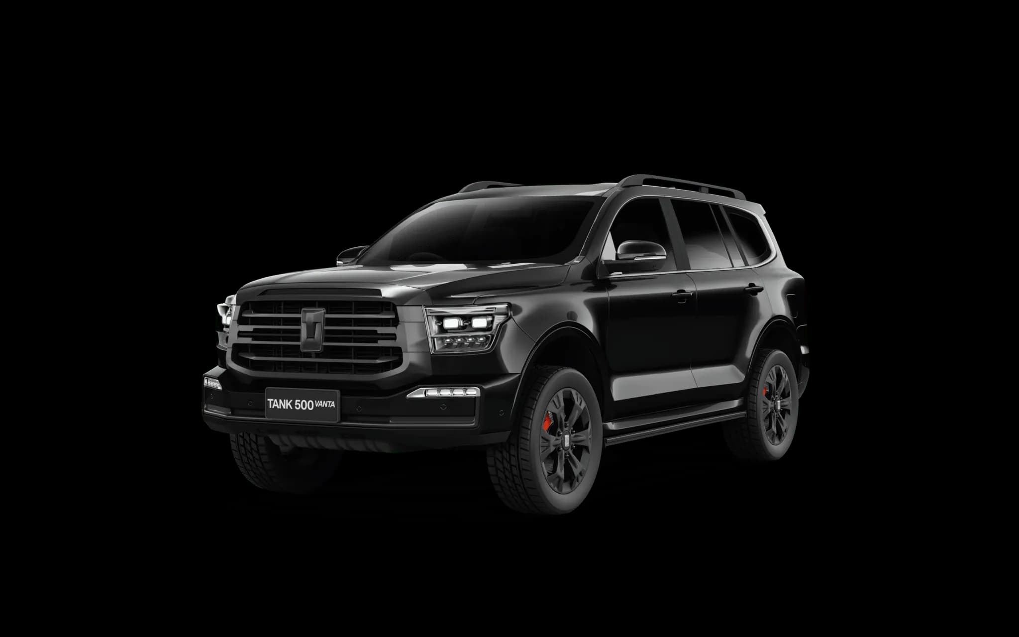 GWM Tank 500 Vanta rear three-quarter in black