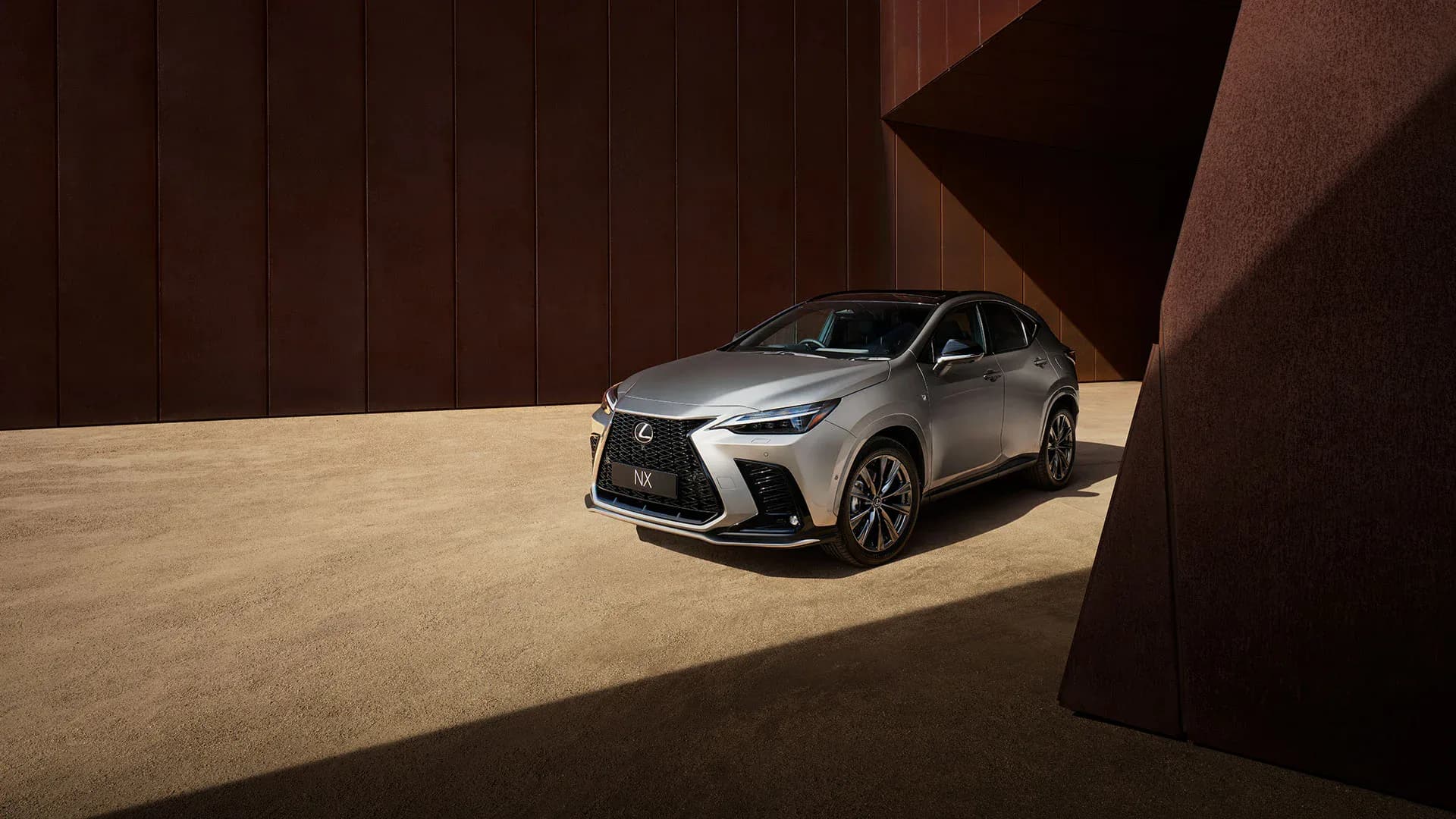 Lexus NX in white exterior side view on Australian road