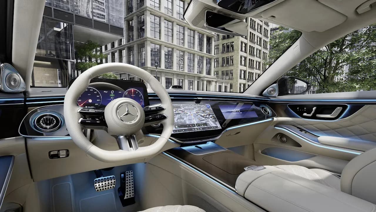 Mercedes-Benz S-Class driver cockpit and centre display