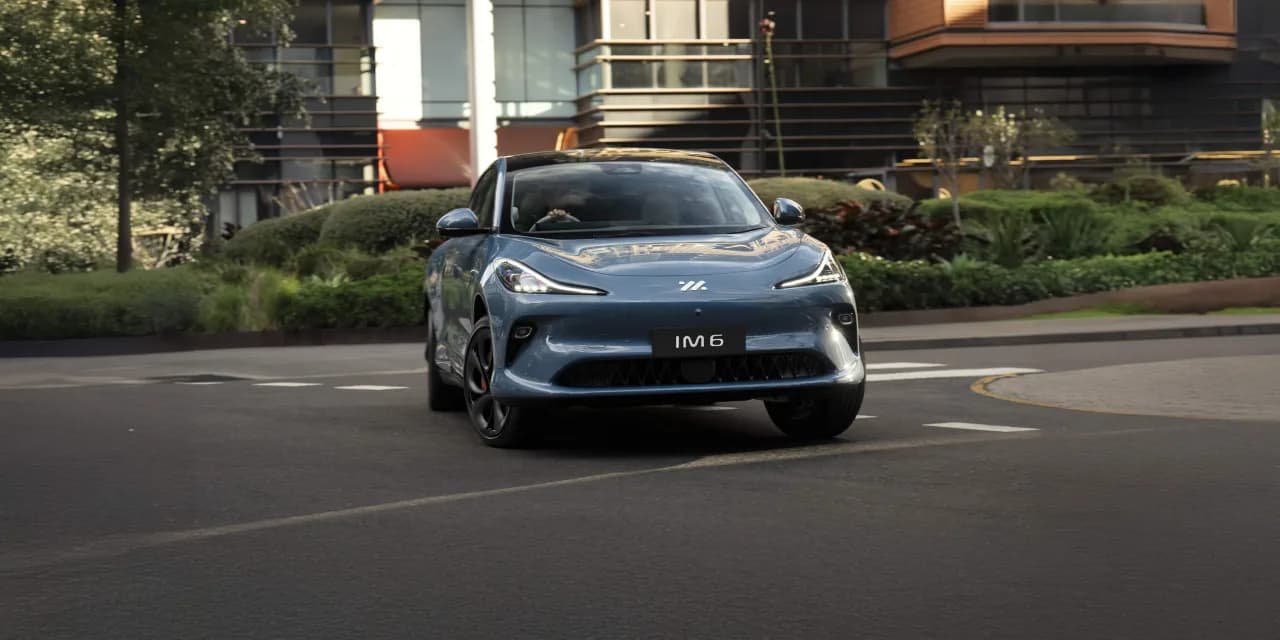 IM6 electric SUV, front three-quarter, at the Australian launch event
