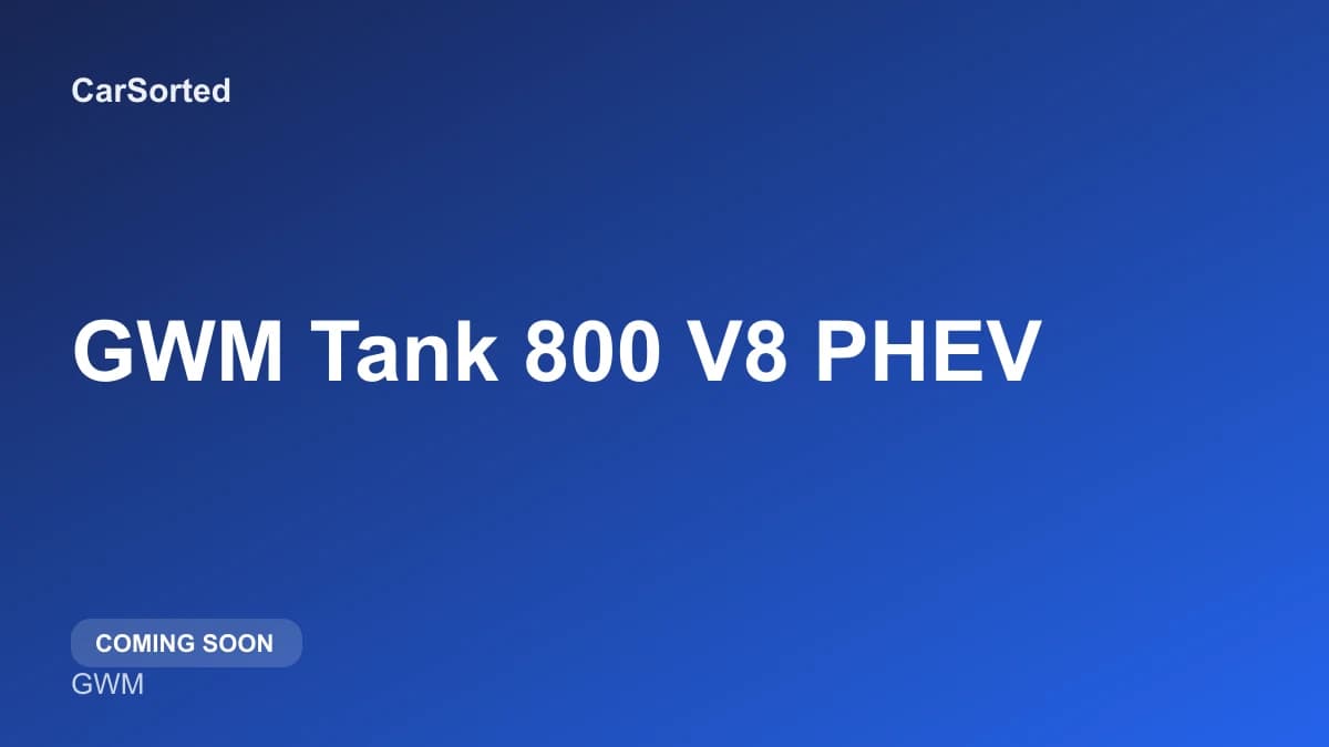 GWM Tank 800 V8 PHEV Confirmed for Australia