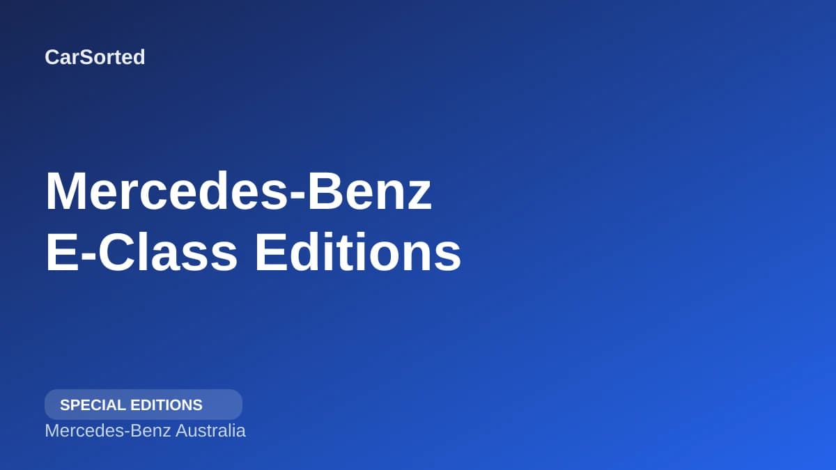 Mercedes-Benz E-Class Gains Two Blacked-Out Special Editions for Australia