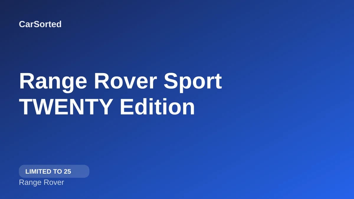 Range Rover Sport TWENTY Edition CarSorted card