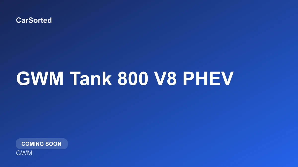 GWM Tank 800 V8 PHEV