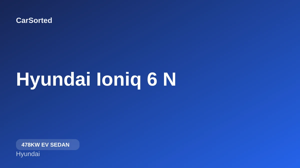 2026 Hyundai Ioniq 6 N electric performance sedan