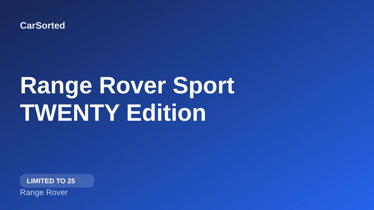 Range Rover Sport TWENTY Edition CarSorted card