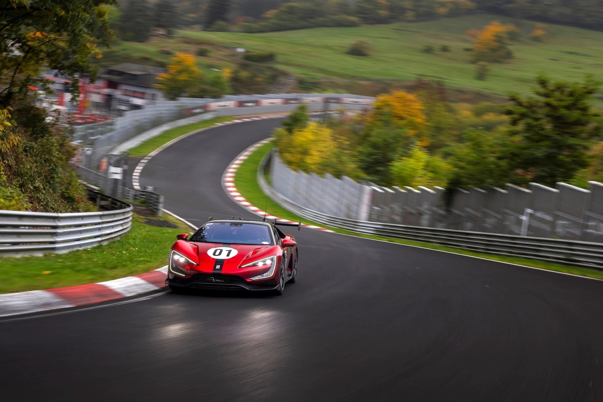 BYD Yangwang U9 Xtreme cornering on the Nürburgring Nordschleife