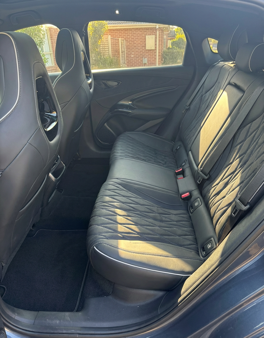 BYD Seal rear seats showing legroom and headroom